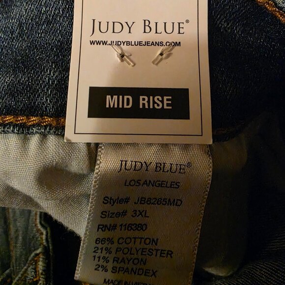 JUDY BLUE Jeans 3XL Women's PLUS Skinny Midrise Distressed Stretch Leopard Print - Picture 6 of 9